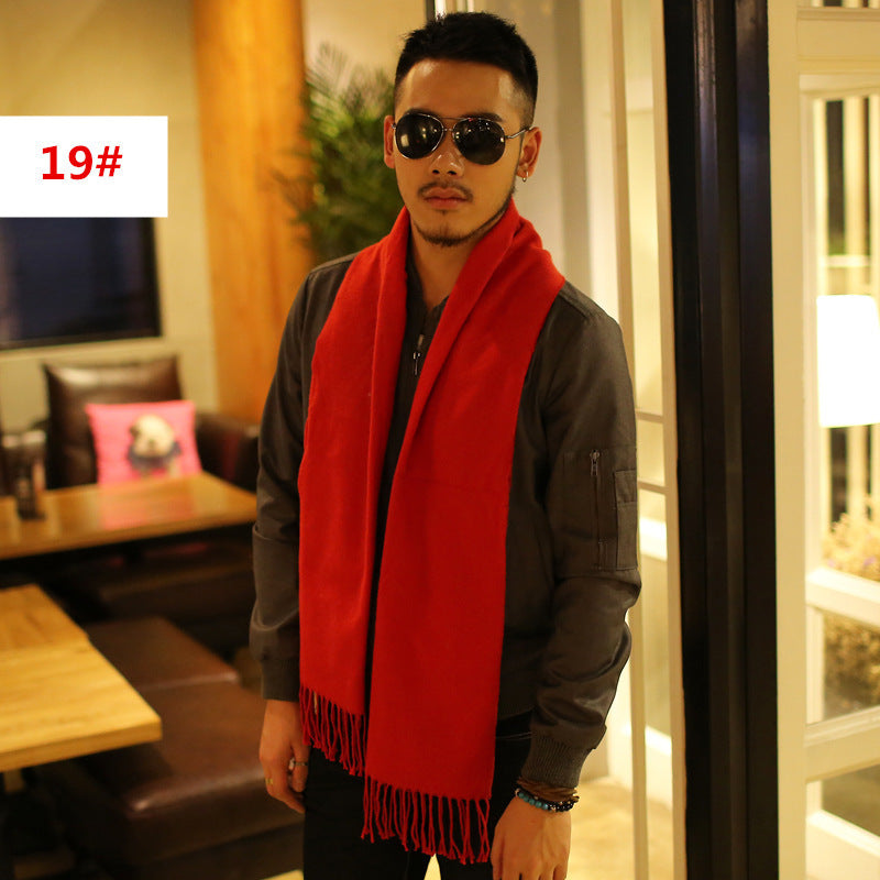Men’s Fashion Casual Warm Plaid Scarf - 19Style