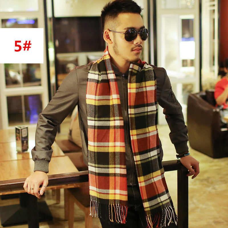 Men’s Fashion Casual Warm Plaid Scarf - 5 Style
