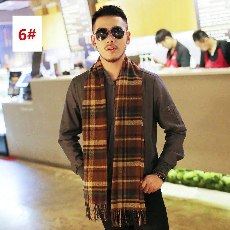 Men’s Fashion Casual Warm Plaid Scarf - 6 Style