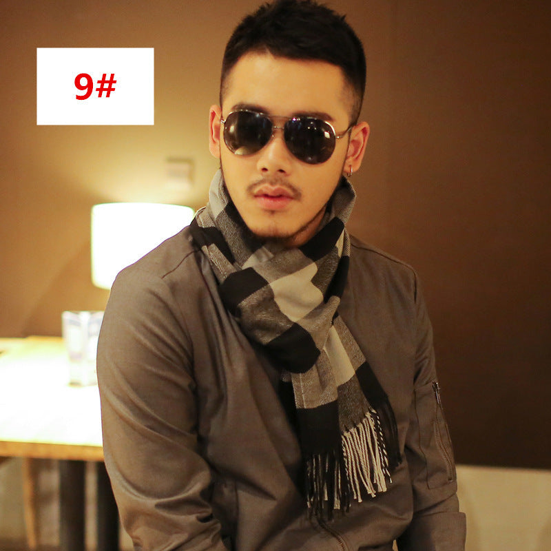 Men’s Fashion Casual Warm Plaid Scarf - 9 Style