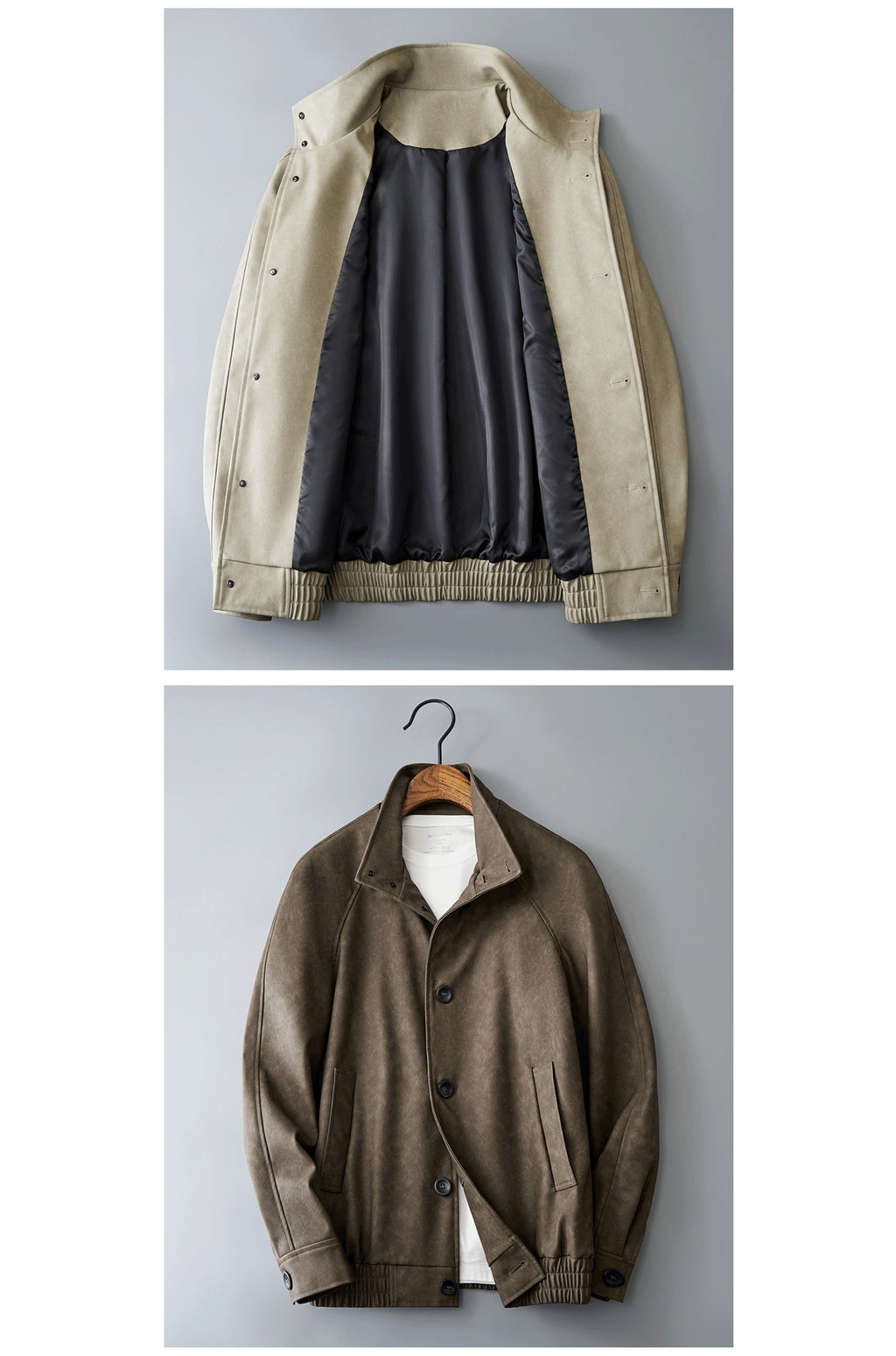 Casual Korean Retro Two-tone Men’s Coat