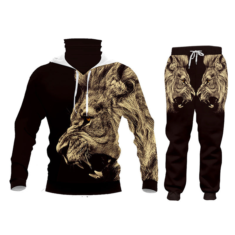 Casual Men’s Tracksuit Hoodie Pants D Printing