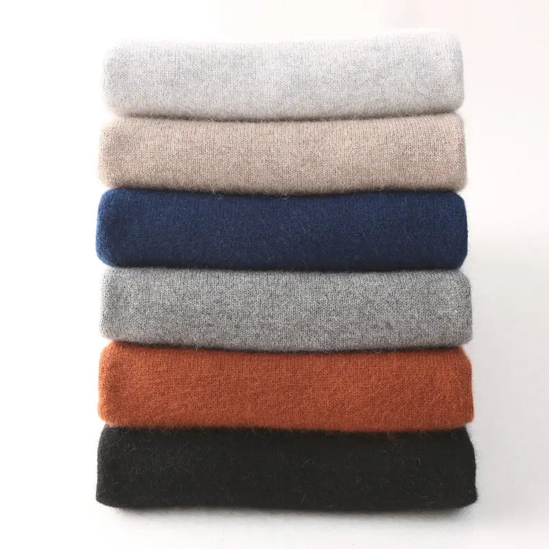 Men Autumn Winter High Neck Cashmere Sweater