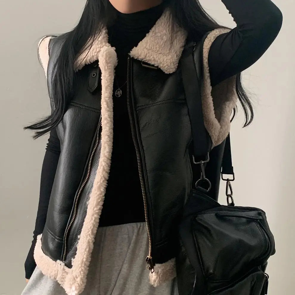 All-match Zipper Vest Jacket Coat For Women
