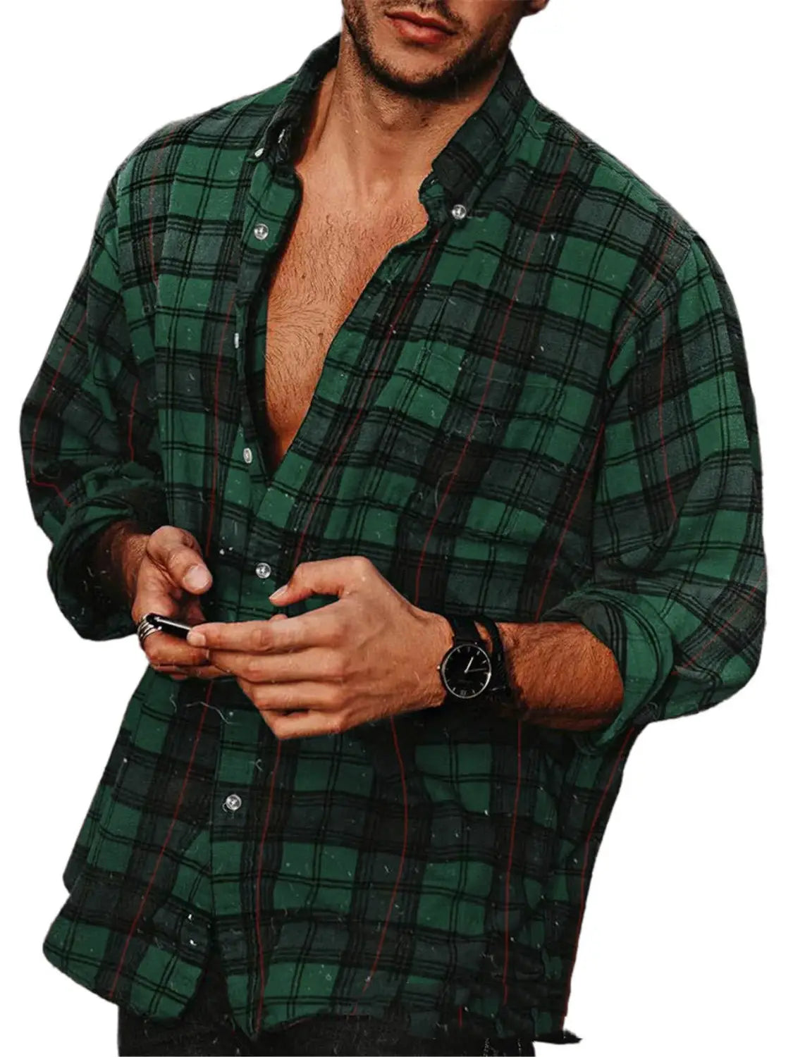 Lapel Shirt Casual Long Sleeve