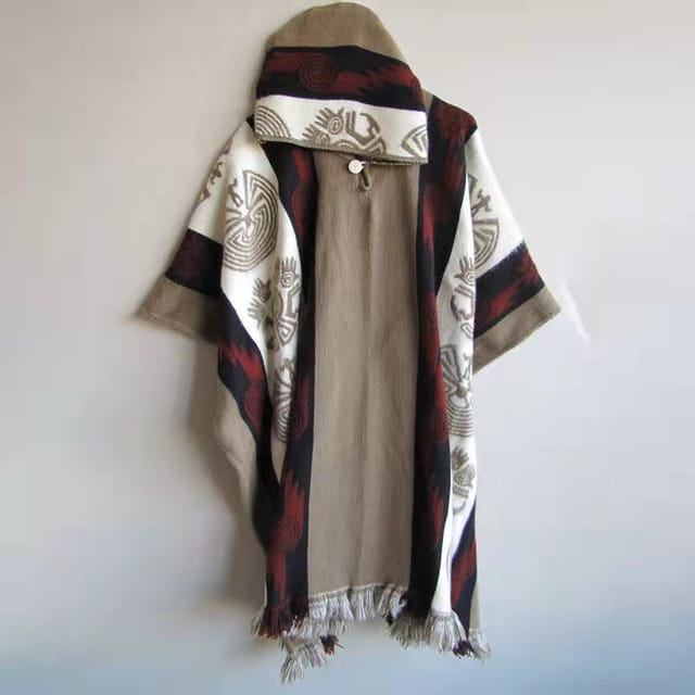 Vintage Ethnic Print Jumper Men’s Hoodie