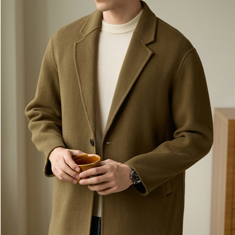 Men’s Thermal Wool Blazer Collar Coat