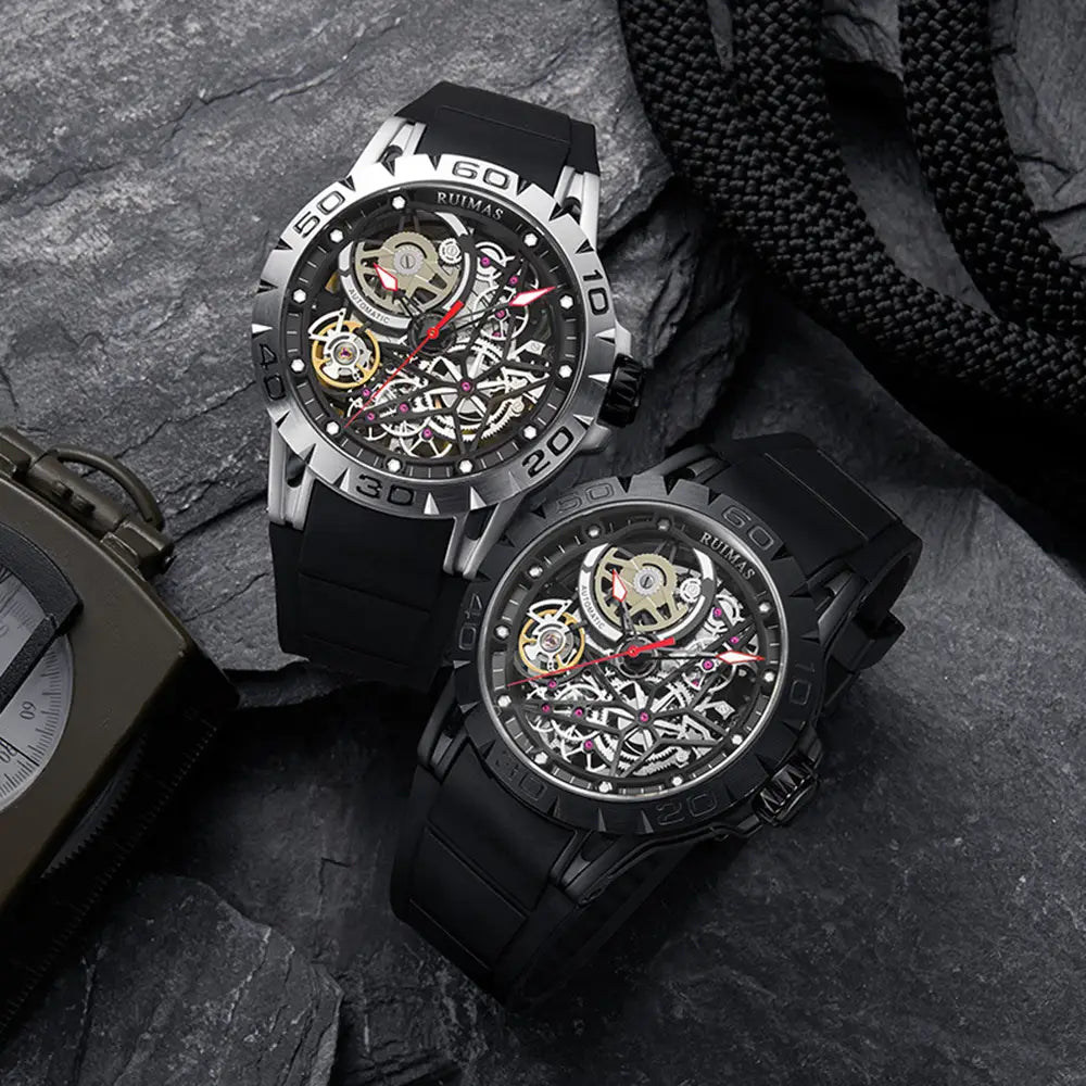 Luminous Mechanical Marvel Stainless Steel Luxury Clothing Accent