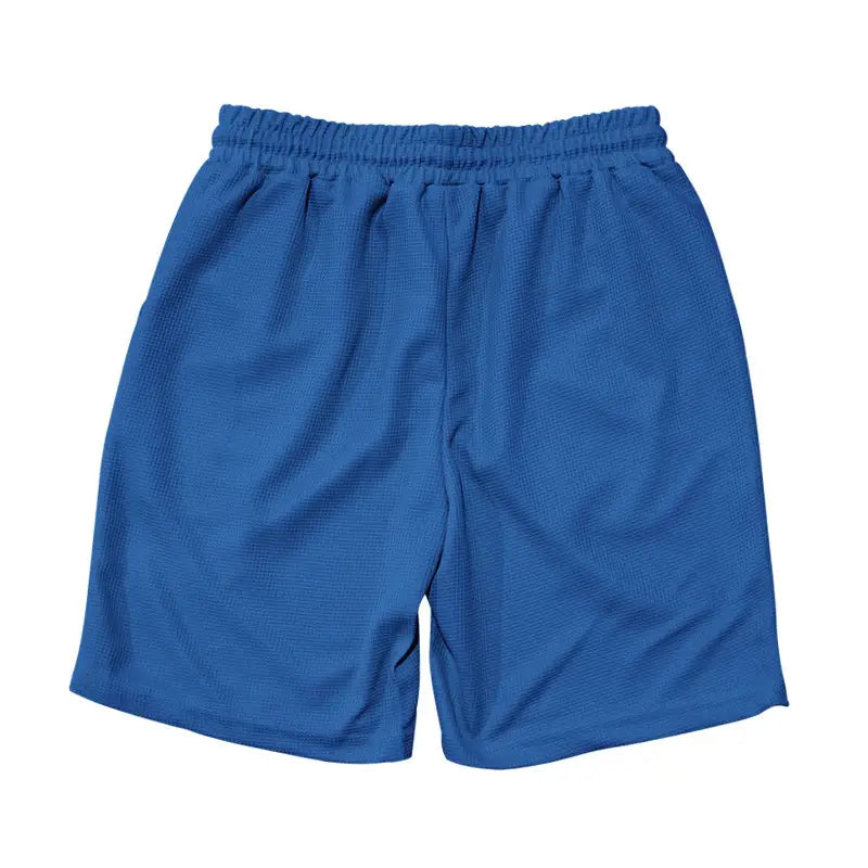 Waffle Round Neck Pocket Short-sleeved Shorts Casual Sports Suit