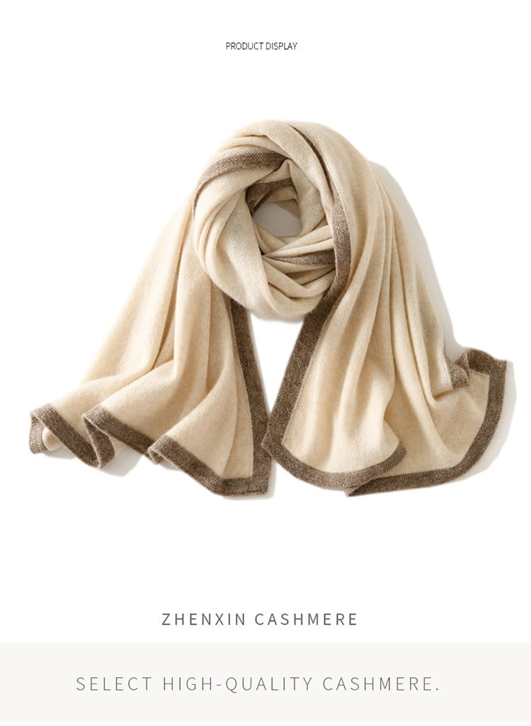 Universal Color Blocked Knitted Jacquard Western-style Cashmere Scarf