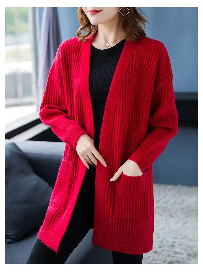 Loose Knitted Shawl Versatile Sweater Coat Women’s