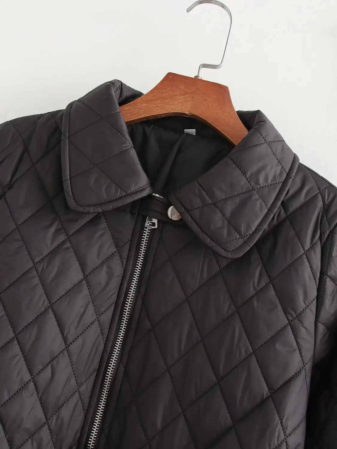 Fashion Simple With Belt Quilted Cotton Coat Jacket