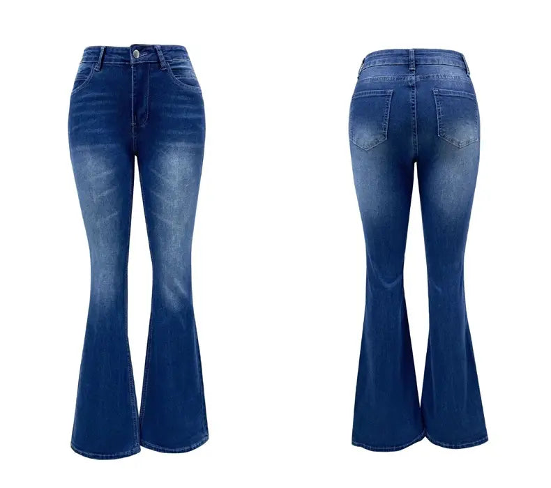 Women’s Stretch Pants Denim Retro Washed