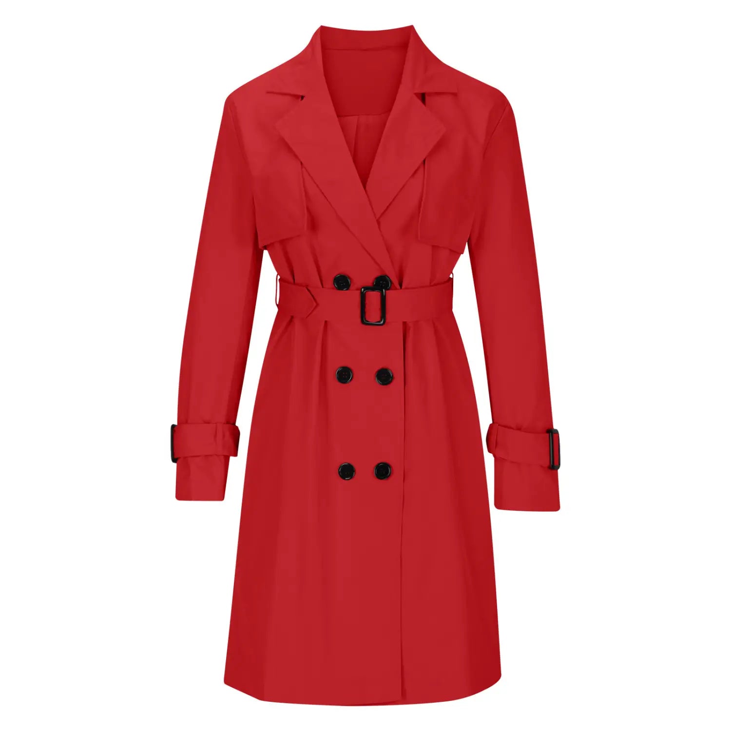 European And American Autumn Women’s Double Breasted Fashion Casual Trench Coat