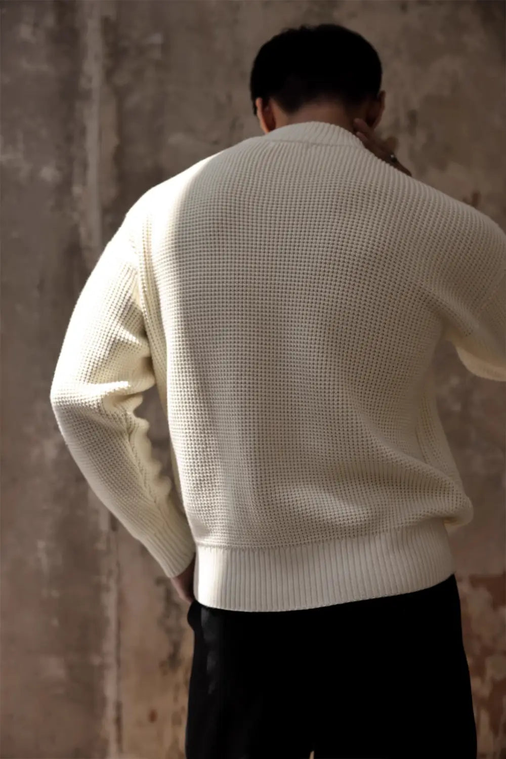 Thickened Half-high Collar Sweater Men’s Cotton Thick