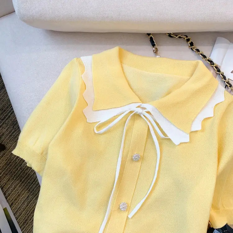 Women’s Design Short Sleeve Bow T-shirt