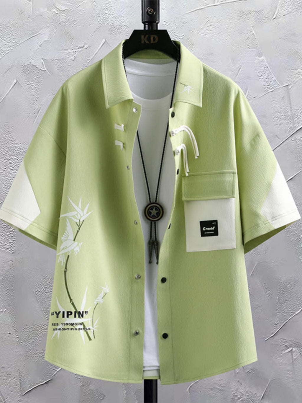 New Chinese Style National Style Suit Men’s Summer Short Sleeve Shirt Shorts Wear A Set Of Casual Sports Clothes
