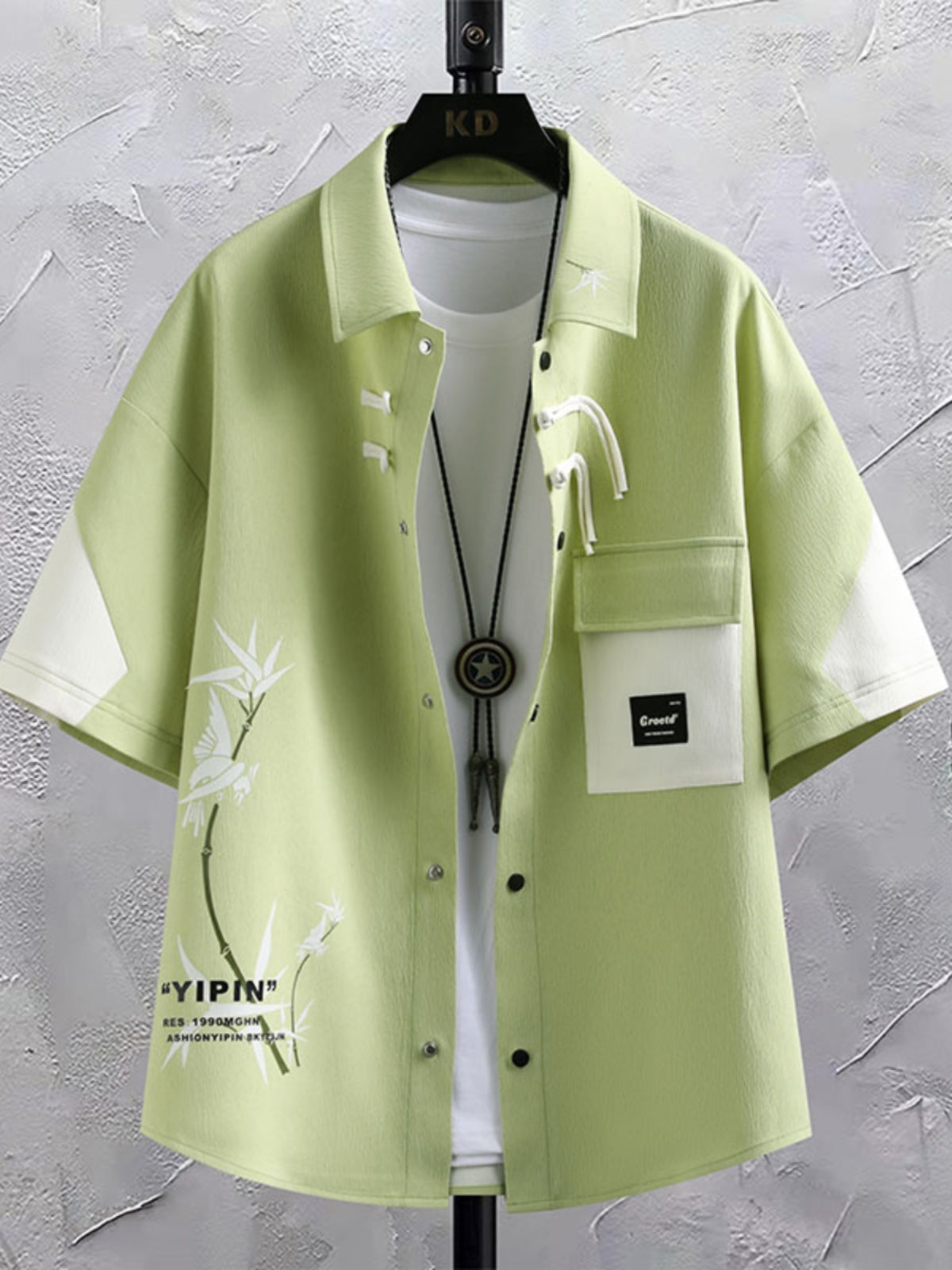 New Chinese Style National Style Suit Men’s Summer Short Sleeve Shirt Shorts Wear A Set Of Casual Sports Clothes