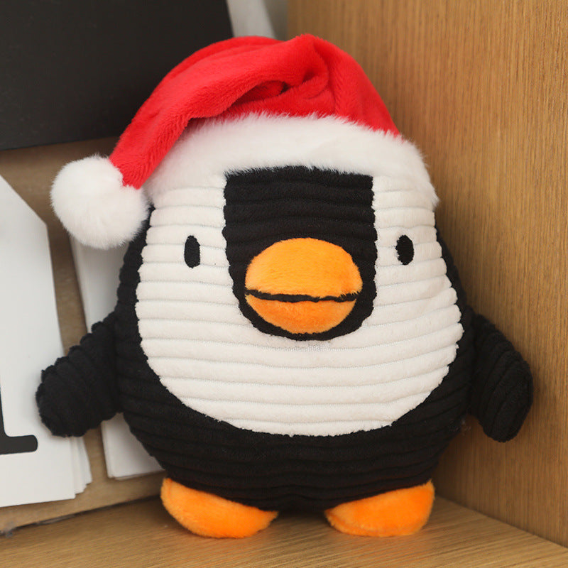 Dog pet plush Christmas toys containing BB - Penguin Big
