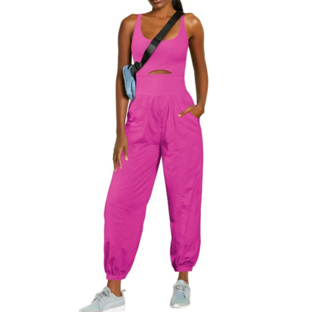 Fashion Sports Women’s Outdoor Clothing Yoga Hollow Cross Comfortable Fitness Vest Jumpsuit