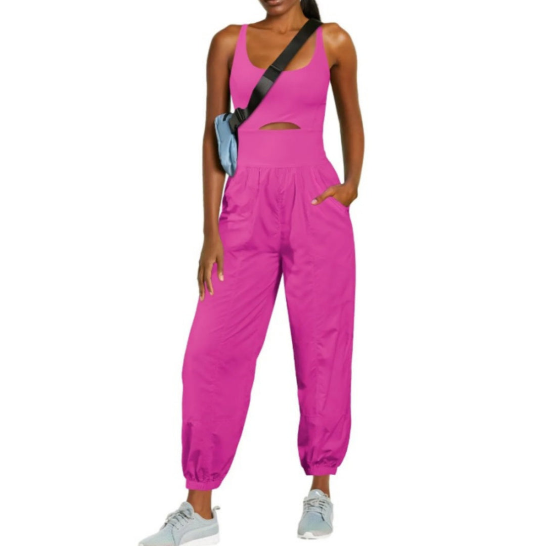 Fashion Sports Women’s Outdoor Clothing Yoga Hollow Cross Comfortable Fitness Vest Jumpsuit