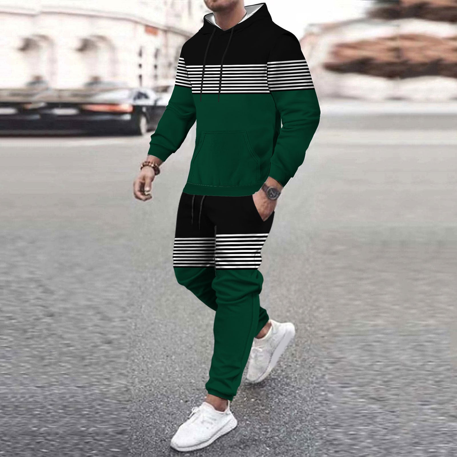 Men’s Casual Loose-fitting Hoodie Sweater - Picture Color 1 1 / M