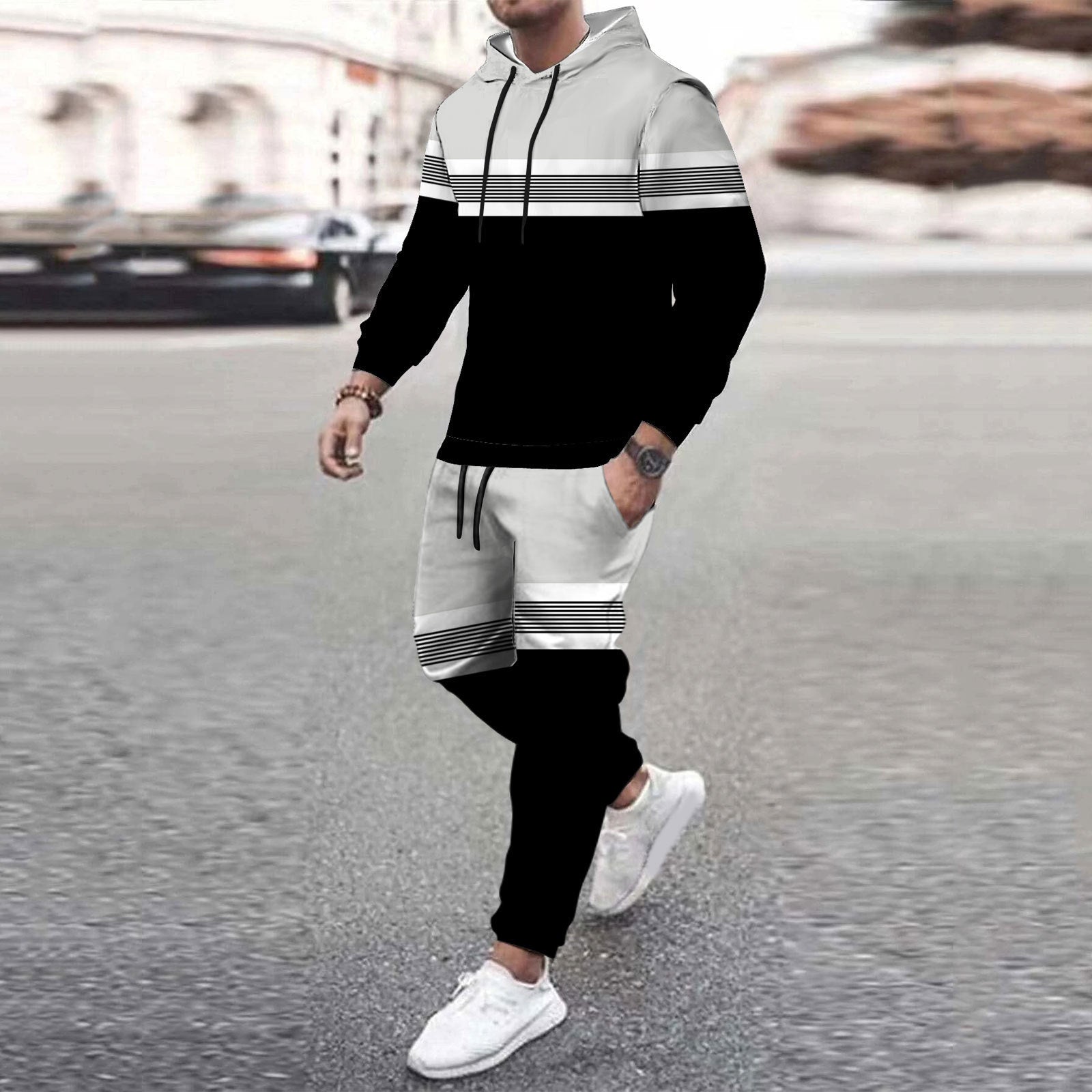 Men’s Casual Loose-fitting Hoodie Sweater - Picture Color 5 / M