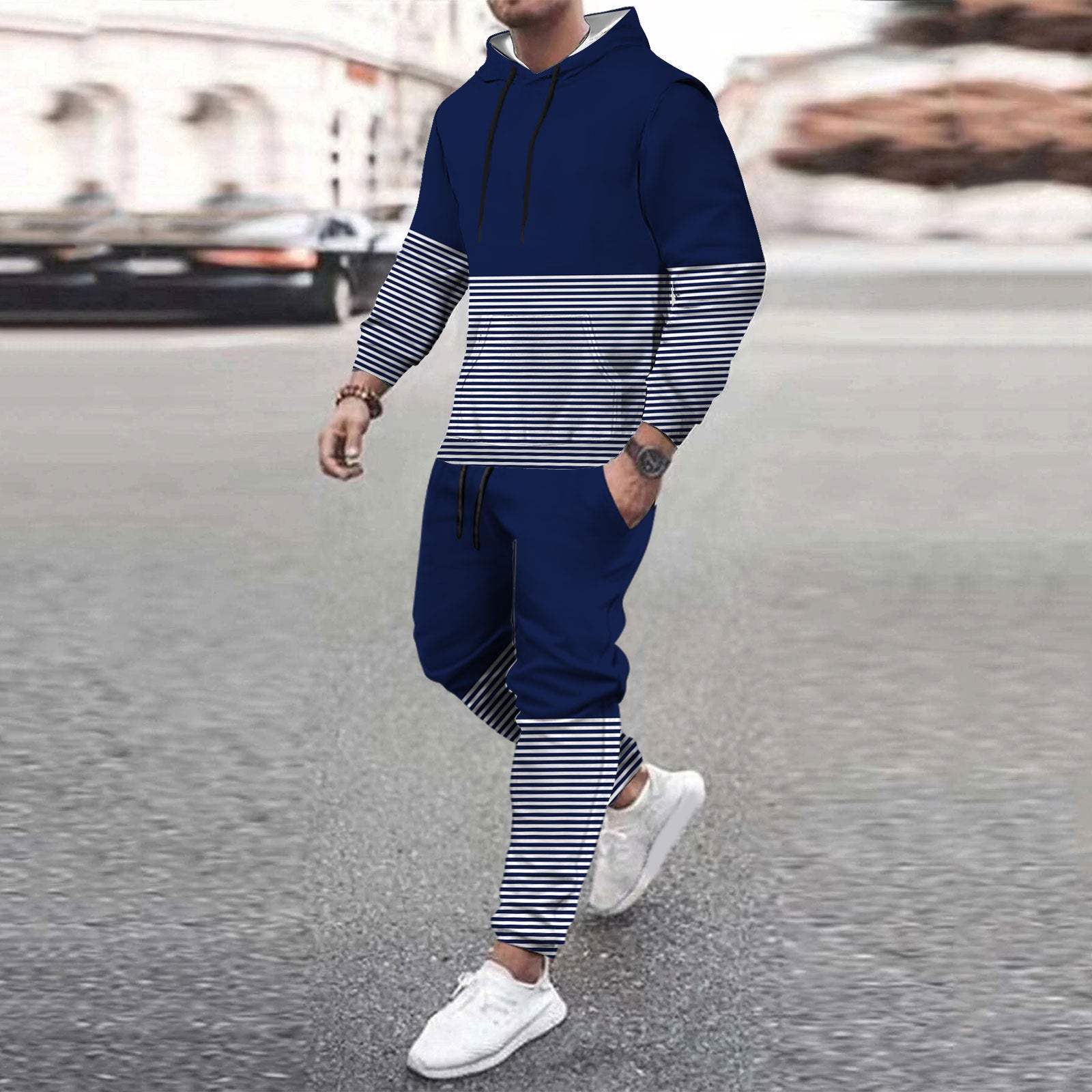 Men’s Casual Loose-fitting Hoodie Sweater - Color As In Picture 3 / M