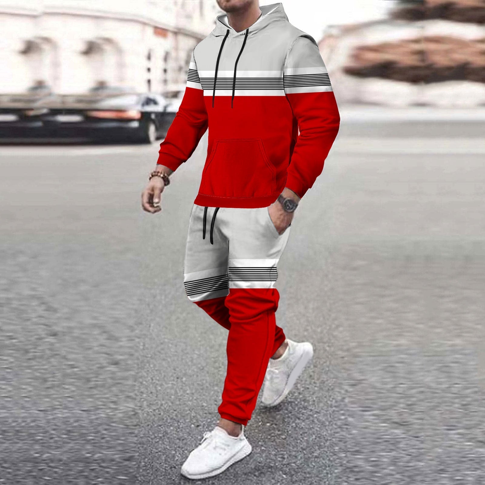 Men’s Casual Loose-fitting Hoodie Sweater - Image 4 / M