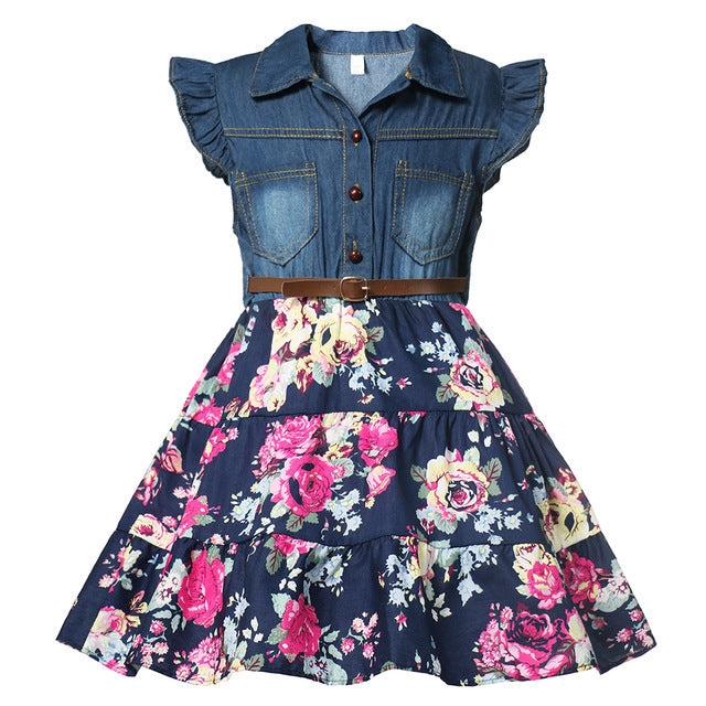 Dress Kids Clothes Teen Child Toddler Baby Girl Girls For - Blue / 3to4t
