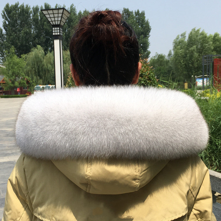 Collar Real Fur Men And Women Autumn And Winter Scarf Neck - Daylight