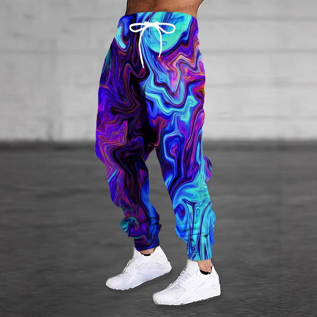 Men’s Colorful Printing Sports Casual Sweatpants