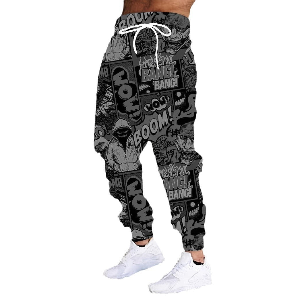 Men’s Colorful Printing Sports Casual Sweatpants