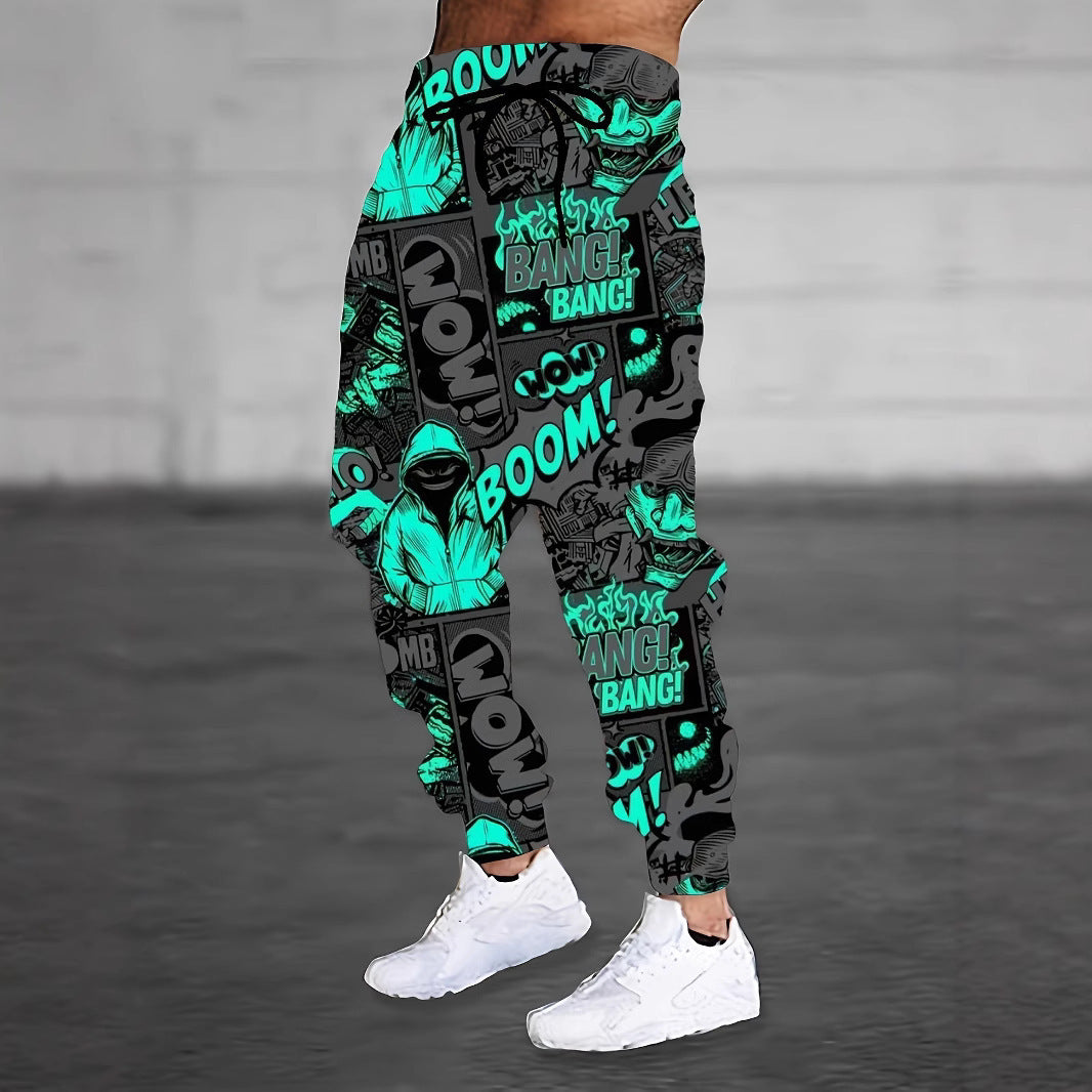 Men’s Colorful Printing Sports Casual Sweatpants