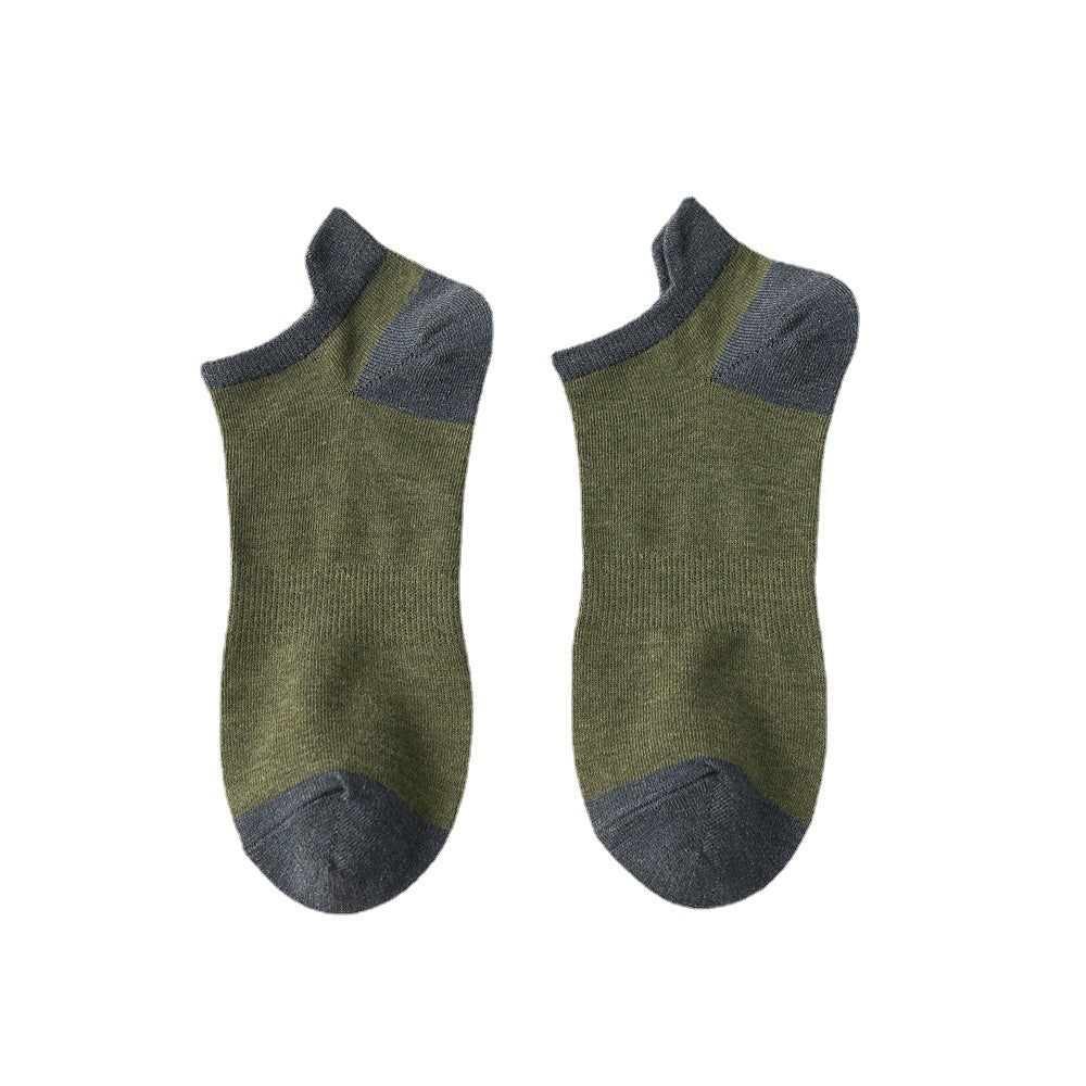 Combed Cotton Bottom Sweat-absorbing Deodorant Anti-ankle Socks Low-cut Men’s Retro Waist