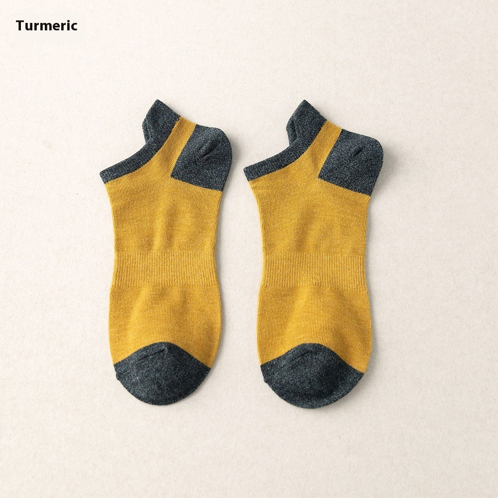 Combed Cotton Bottom Sweat-absorbing Deodorant Anti-ankle Socks Low-cut Men’s Retro Waist