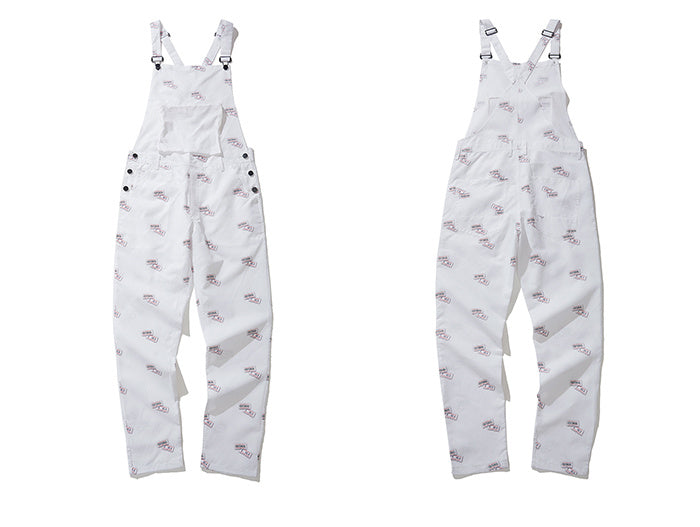 Men’s Fashion And Comfort Couple Printed Suspenders - White / XXL