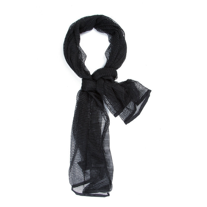 Men’s Long Camouflage Multi-purpose Camouflage Breathable Outdoor Scarf - Black / Free Size