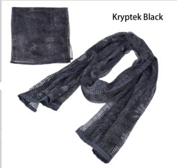 Men’s Long Camouflage Multi-purpose Camouflage Breathable Outdoor Scarf - Black Python / Free Size