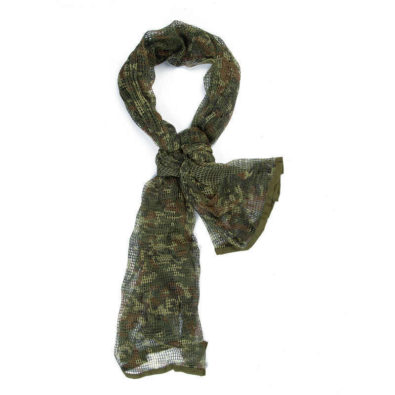 Men’s Long Camouflage Multi-purpose Camouflage Breathable Outdoor Scarf - German Jungle / Free Size
