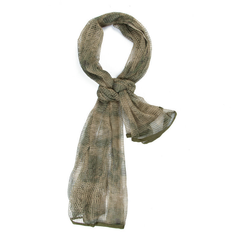 Men’s Long Camouflage Multi-purpose Camouflage Breathable Outdoor Scarf - Ruins Green / Free Size
