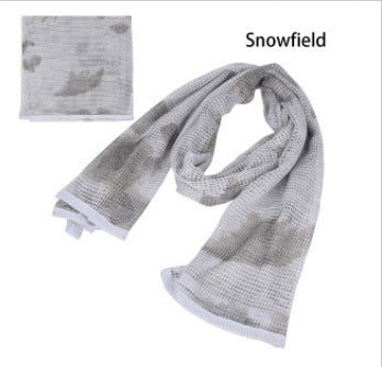 Men’s Long Camouflage Multi-purpose Camouflage Breathable Outdoor Scarf - Snow Camouflage / Free Size