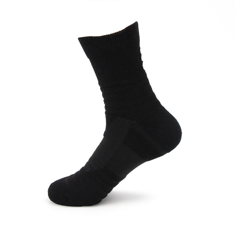 Men’s Mid-tube Non-slip Running And Cycling Sports Socks - Black / Men - 5