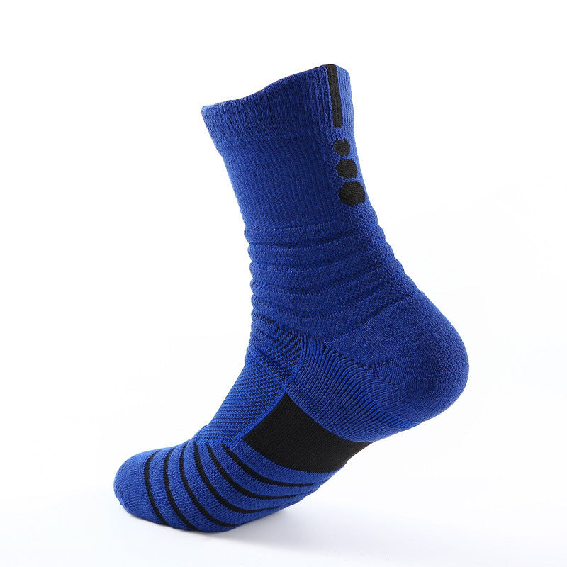 Men’s Mid-tube Non-slip Running And Cycling Sports Socks - Blue / Men - 5