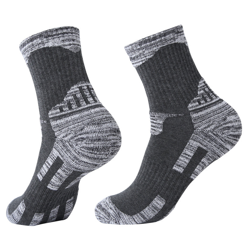 Mountaineering Socks Hiking Sports Socks Men And Women Short Tube Sweat Absorption - Grey