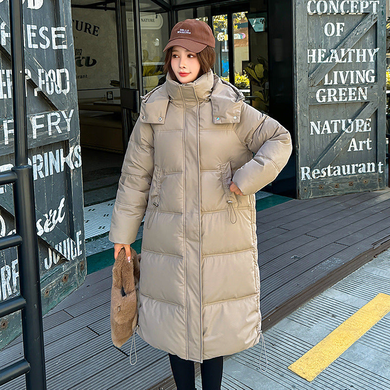 Thickened Down Loose Cotton Jacket Coat - Khaki / M
