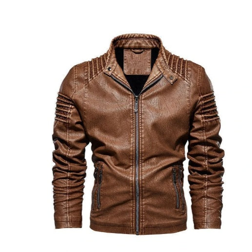 CORSAIR RIDER LEATHER JACKET - Dark brown / XL