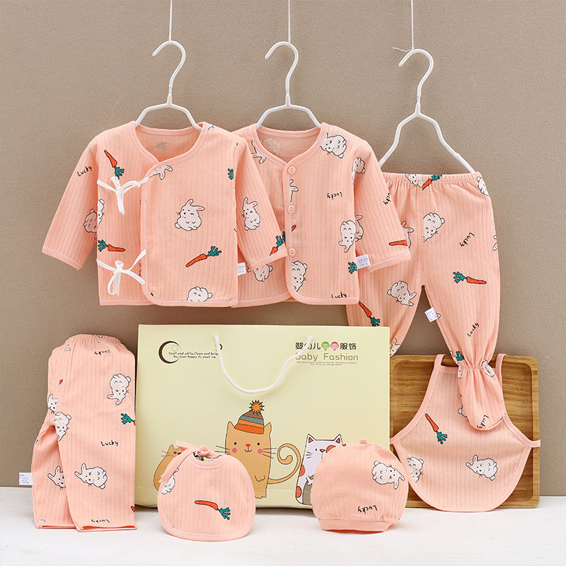 Cotton Baby Clothes Gift Box Set - Pink / Rabbit / 59cm