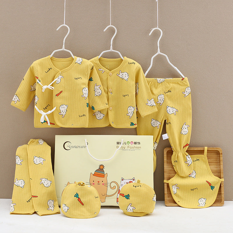 Cotton Baby Clothes Gift Box Set - Yellow / Rabbit / 59cm