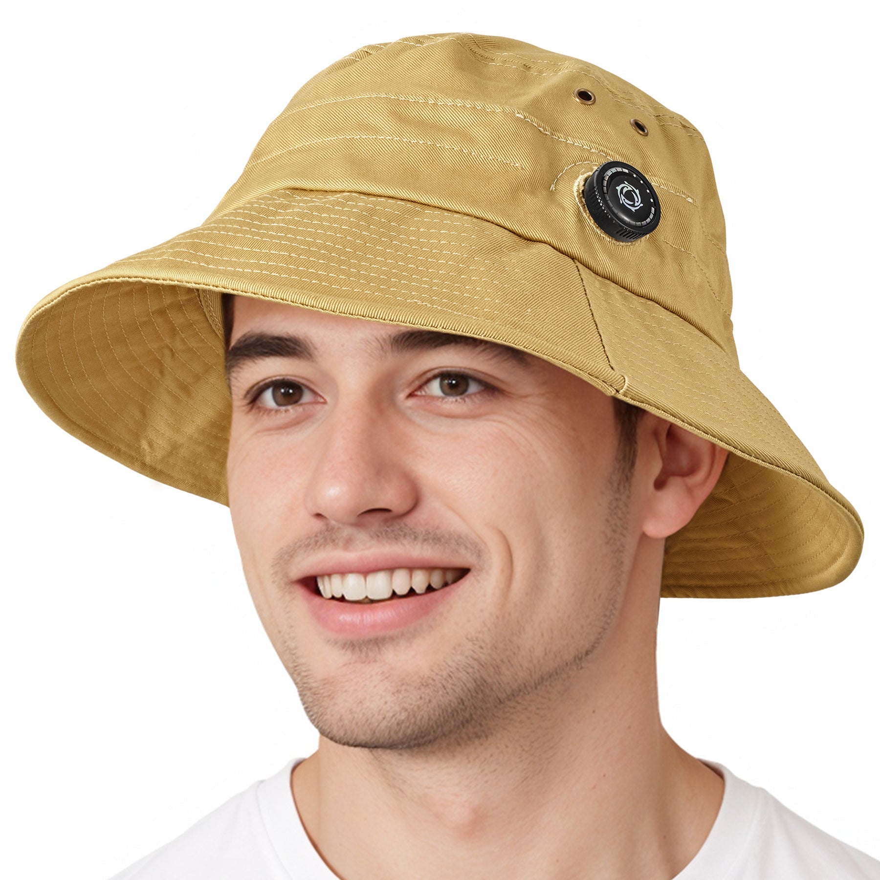 Cotton Bucket Hat For Men Women Adjustable Knob Sun Hat Wide Brim Fishing Hat For Walking Daily Outdoor - 5
